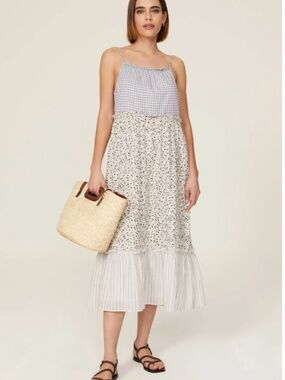 DORA DRESS - FLORAL GINGHAM MIX